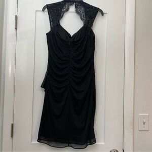 Scarlett Elegant Black Formal Dress with Lace Size 8